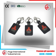 Werbung Metall + PU Auto Logo Schlüsselanhänger
