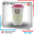 Günstige Anti-Rutsch Keramik Kaffeetasse mit Silikon Deckel