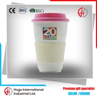 Individuelle Keramik Kaffeetasse mit Silikon Deckel