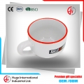 Hochwertige weiße Keramik Kaffeetasse mit Griff